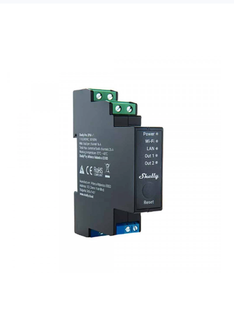 Energy Switch - Shelly Pro 2PM - 1P 2CH 25A