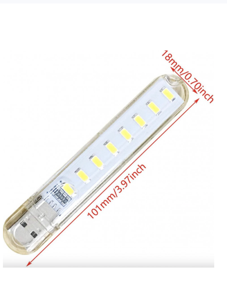 LED - Portable Mini 8-LED USB Light 5V (Warm White)