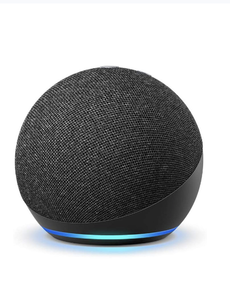 Echo - Amazon Echo Dot Smart Speaker - 4th Gen - Charcoal